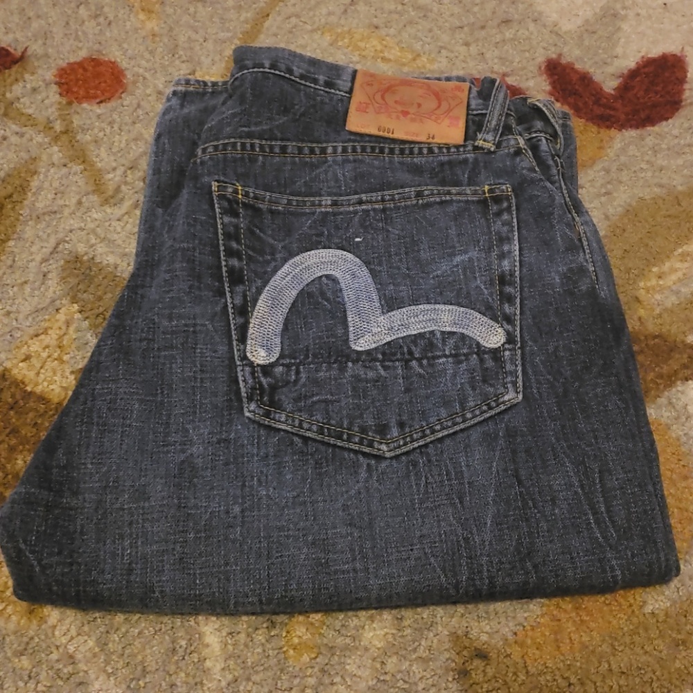 Mens Authentic Evisu jeans 34W 34L